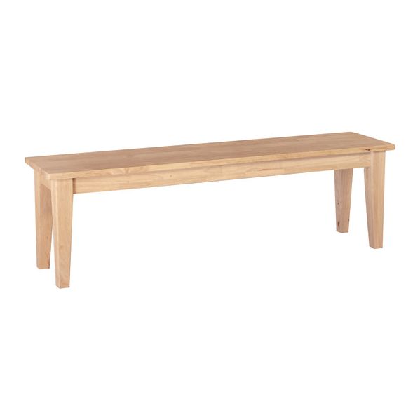 60" Shaker Bench (RTA) WH BE-60S