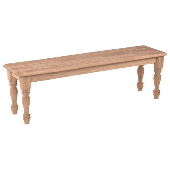 72" Farmhouse Bench (RTA) WH BE-72