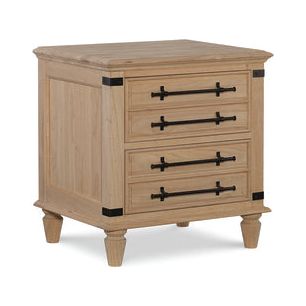 Farmhouse Chic 2-Drawer Nightstand WH BD-9002