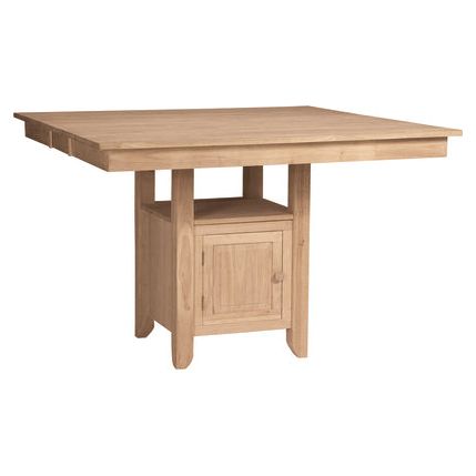 Gathering Butterfly Leaf Table / Square Storage Base 36"H WH T-4254XBT/T-4254XBG