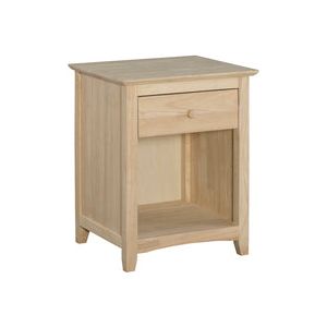 Lancaster 1 Drw Nightstand WH BD-7001
