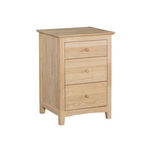 Lancaster 3 Drawer Nightstand WH BD-7013N
