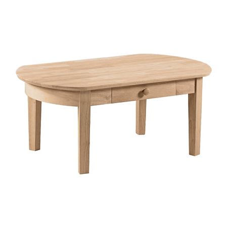 Phillips Oval Coffee Table (RTA) WH OT-5C