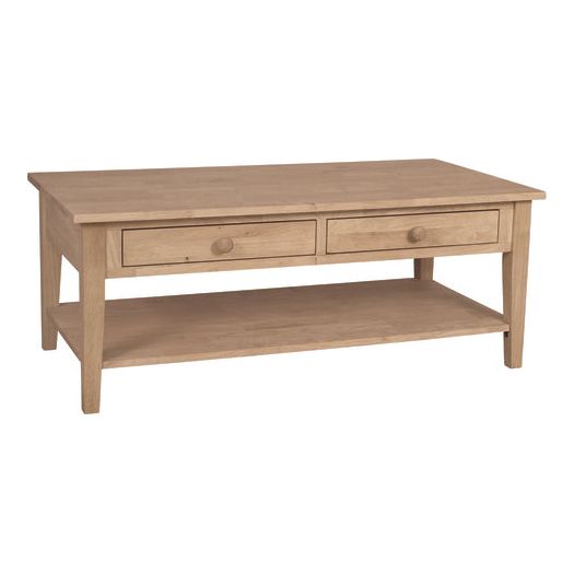 Spencer Coffee Table W/Drawers (Ext Glides) (RTA) WH OT-8C