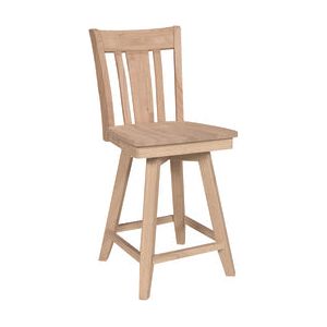 30" San Remo Swivel Stool WH S-103SWB
