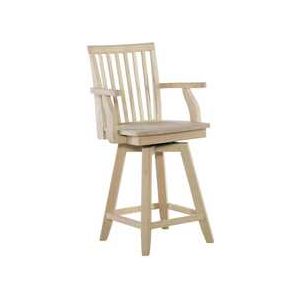 30" Mission Swivel Stool W/ Arms WH S-263SWAB
