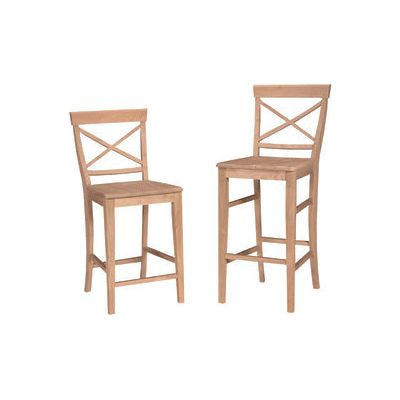 30" X-Back Stool WH S-6133B