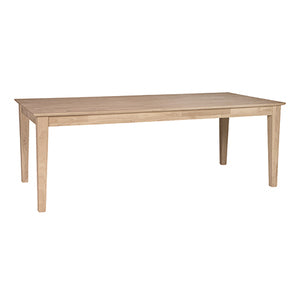 Solid Top Table W/ Shaker Legs WH T-4084S