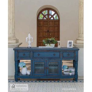 IFD7333STN70DK 70" TV Stand, w/3 Drawers & 2Doors, in Dark Blue Finish