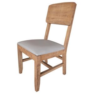 Solid Wood Chair w/ Faux lether Seat