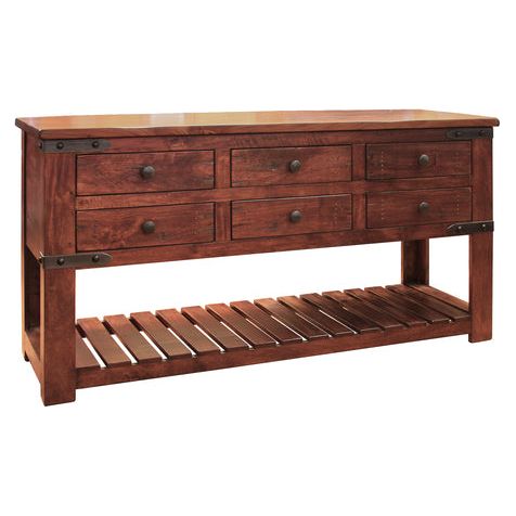 IFD866SOFA Sofa Table w/6 Drawers