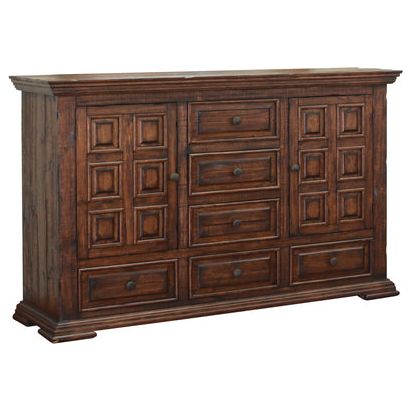 6 Drawer, 2 Doors Dresser