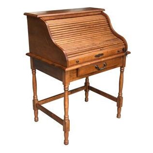 ATEI 8532 32" Mini Roll Top Desk w/ USB Power Outlet