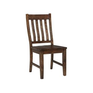 ATEI RL001 Slat Back Side Chair Distressed Natural Wood