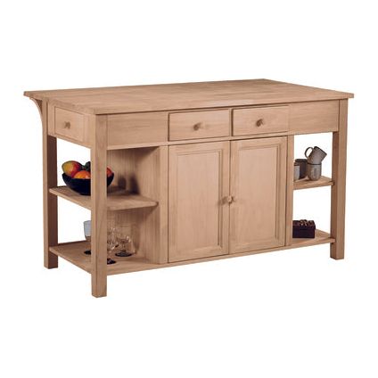 Super Kitchen Center W/Breakfast Bar