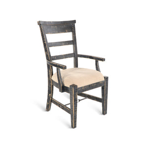 1605BS Black Sand Arm Chair, Cushion Seat