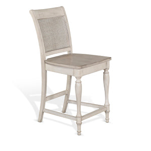 1610WV-24 24"H Caneback Barstool, Wood Seat