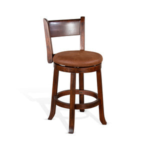 1646DC-B24 24"H Swivel Barstool, Cushion Seat & Back