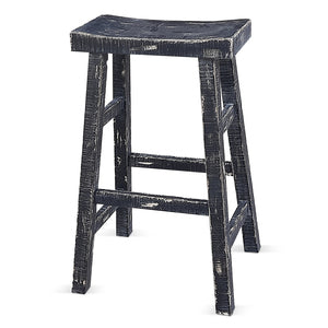 1768BS-30 Black Sand 30"H Saddle Seat Stool, Wood Seat