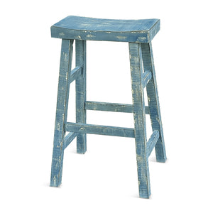 1768SG-30 Sea Grass 30"H Saddle Seat Stool, Wood Seat