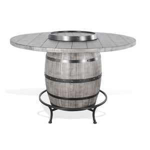 1038AG Round Pub Table w/ Wine Barrel Base