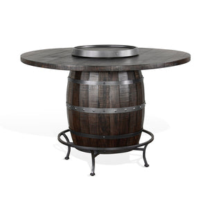 1038TL2 Round Pub Table w/ Wine Barrel Base