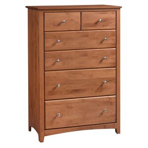 Shaker 6 Drawer Chest - Wide - 2 Deep Drawers