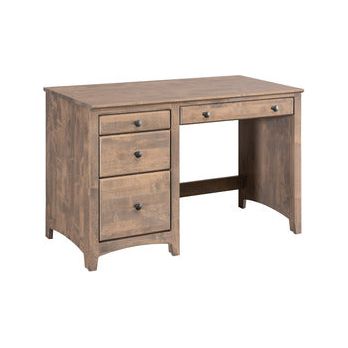 4 Drawer Desk - Overhang Top - Flip Down Dr. Front
