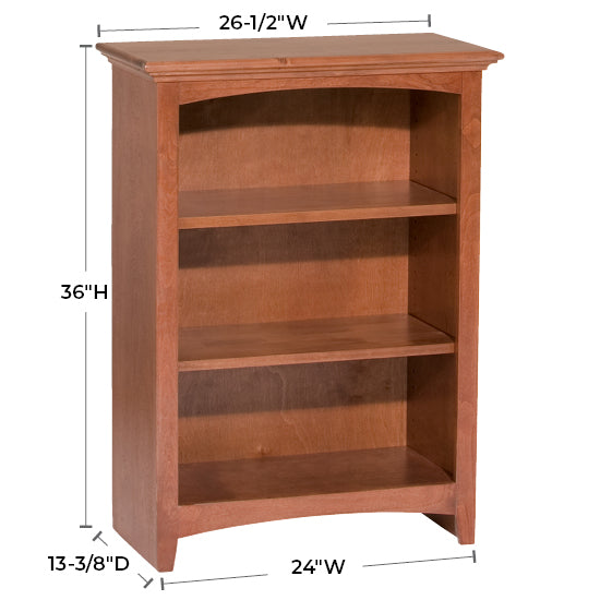 Solid Alder Bookcase by size