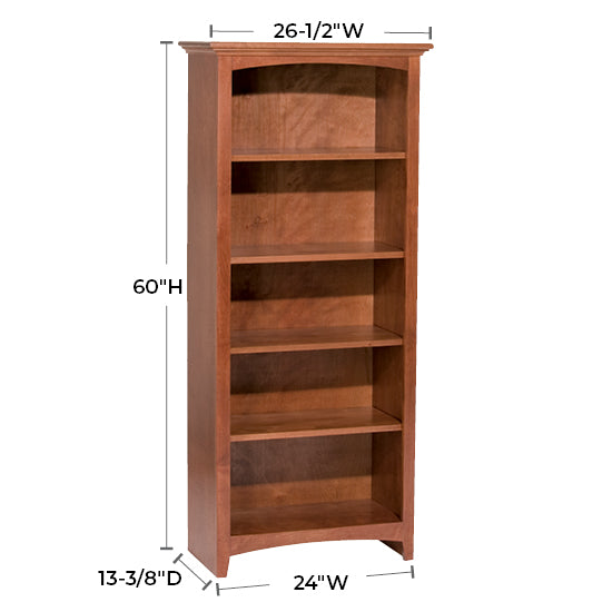 Solid Alder Bookcase by size