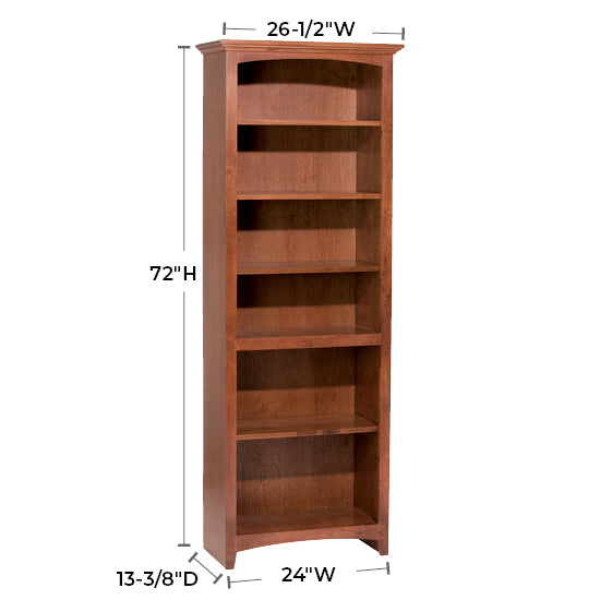 Solid Alder Bookcase by size