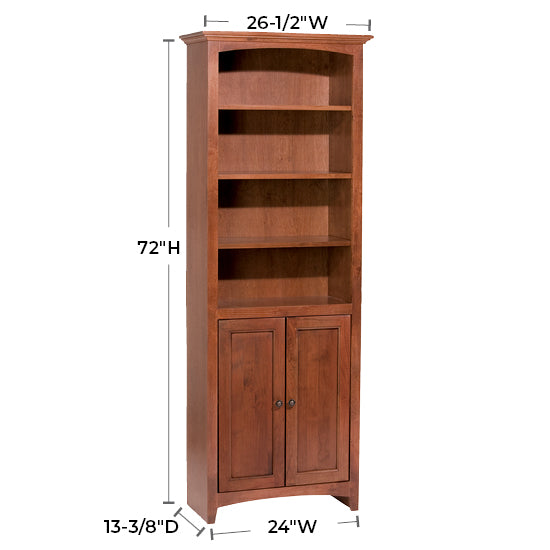 Solid Alder Bookcase by size