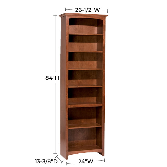 Solid Alder Bookcase by size