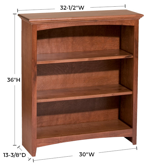 Solid Alder Bookcase by size