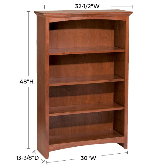 Solid Alder Bookcase by size