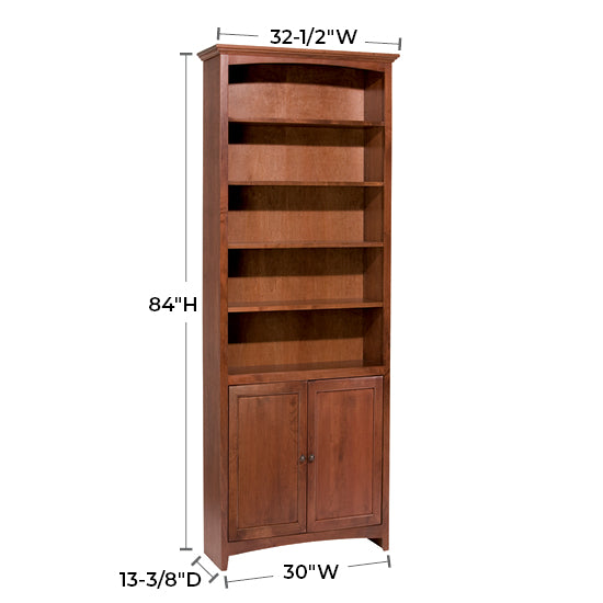 Solid Alder Bookcase by size