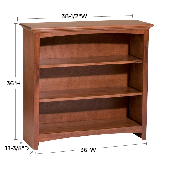 Solid Alder Bookcase by size