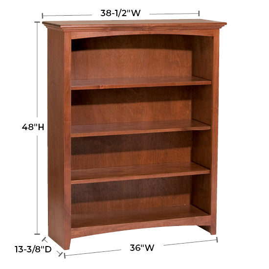 Solid Alder Bookcase by size