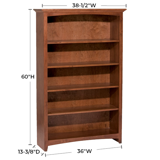 Solid Alder Bookcase by size