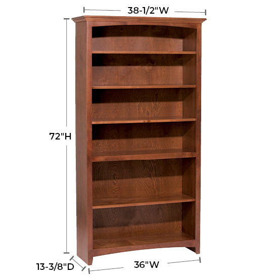 Solid Alder Bookcase by size