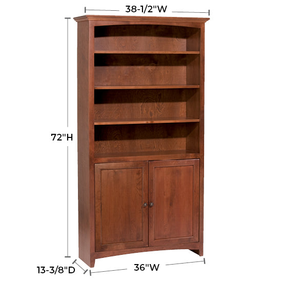 Solid Alder Bookcase by size