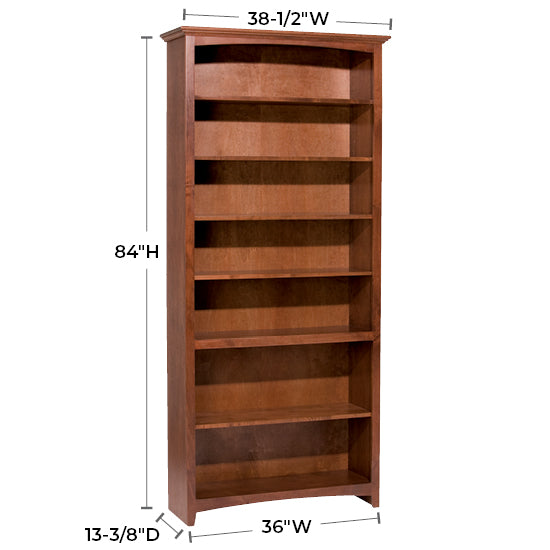 Solid Alder Bookcase by size