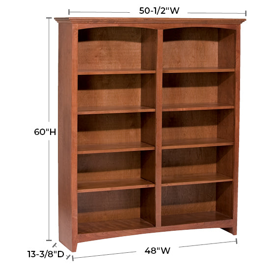 Solid Alder Bookcase by size