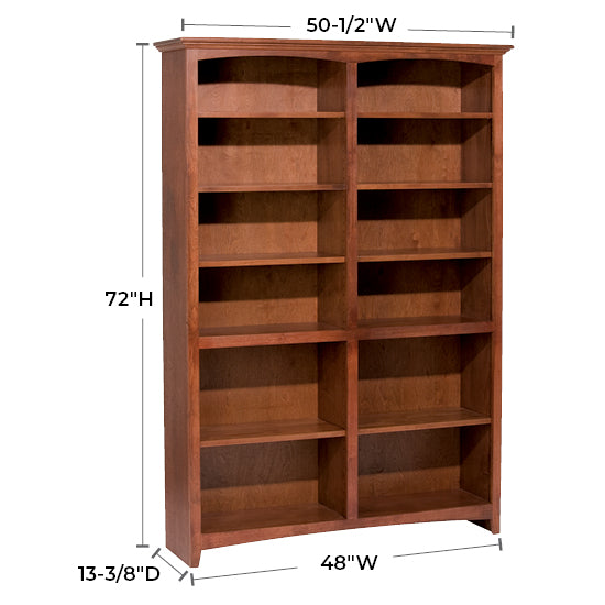 Solid Alder Bookcase by size