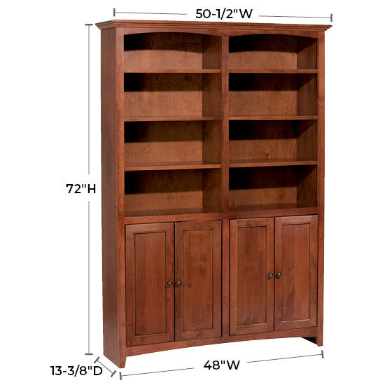 Solid Alder Bookcase by size