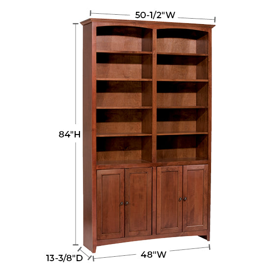 Solid Alder Bookcase by size