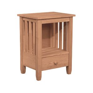 Mission End Table 21X17.25X29" (RTA) WH BJ6TD