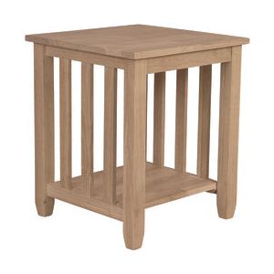 Mission End Table 21X22X25" (RTA) WH BJ6TE