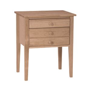 2 Drawer Country Accent Table (RTA) WH OT-66