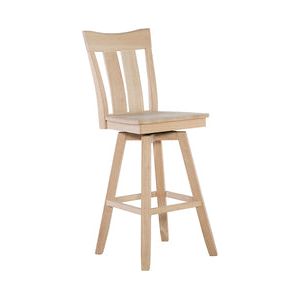 30" Ava Swivel Stool WH S-133SWB